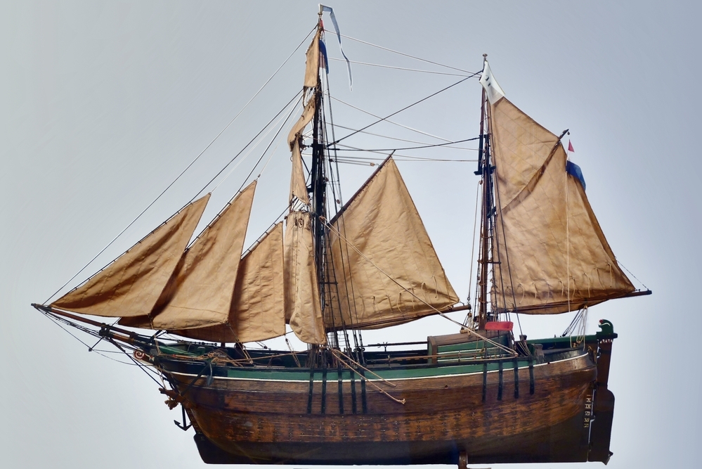 model Kofschip Afien Smit 1854, kapitein Willem Eertwijn Boswijk Oude Pekela